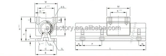 SBR30UU-1800mm CNC Aluminium rond rail de guidage linéaire et bloc de glissement pour les magasins de vêtements