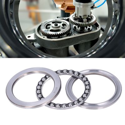 25*52*18 mm Pièces de motocyclettes en acier chrome 51305 roulement à billes de poussée avec cage en acier