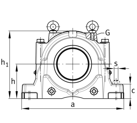 SNS3036-H-D Unités de roulement à bloc d'oreiller pour laminoirs et machines de construction