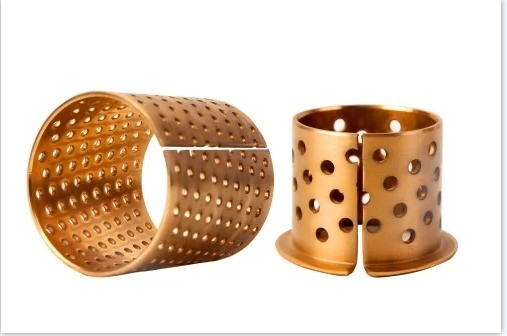 Métrique Plain Sintered Bronze Bush Support 35*68*55mm pour le champ d'activité en marron
