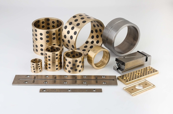 Métrique Plain Sintered Bronze Bush Support 35*68*55mm pour le champ d'activité en marron