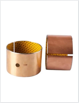 Métrique Plain Sintered Bronze Bush Support 35*68*55mm pour le champ d'activité en marron
