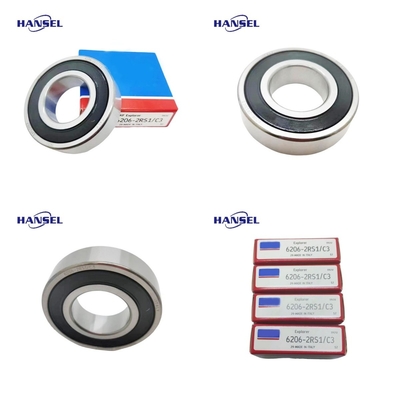 Taille de forage 0 30 mm S K F roulements à billes à rainure profonde 6206-2RS1/C3 pour les performances