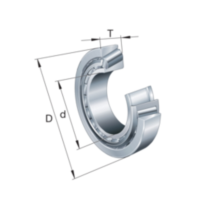 Ruloir cylindrique de roulement N1004EM N série de cuivre en cage d'acier ouverte à faible bruit.